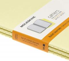 Set 3 jurnale - Moleskine Cahier - Cardboard Cover, Large, Ruled - Tender Yellow