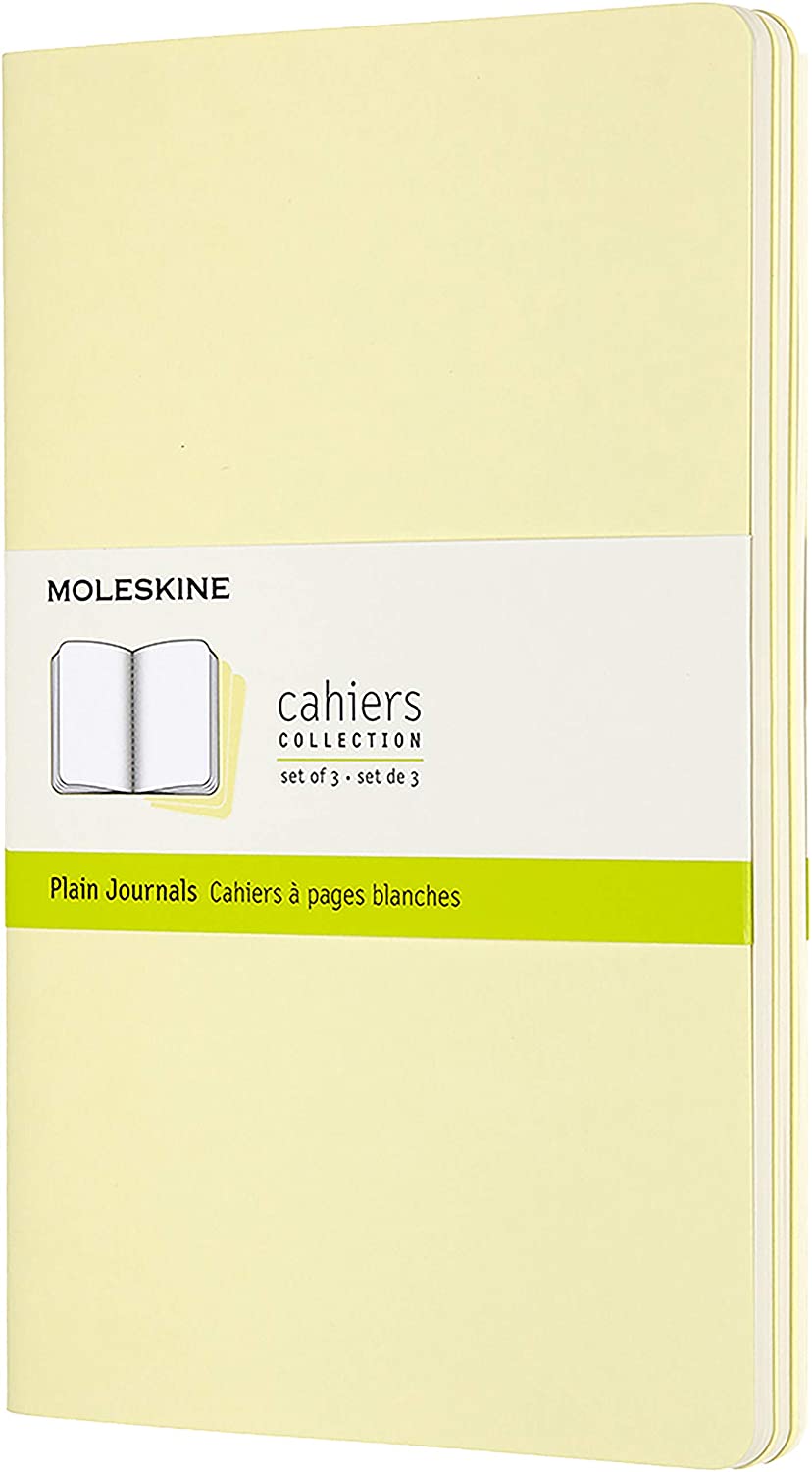 Set 3 Moleskine Cahier Journal Large Tender Yellow Moleskine