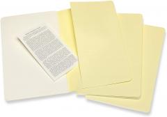 Set 3 caiete - Moleskine Cahier - Large, Plain - Tender Yellow