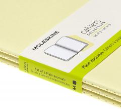 Set 3 caiete - Moleskine Cahier - Large, Plain - Tender Yellow