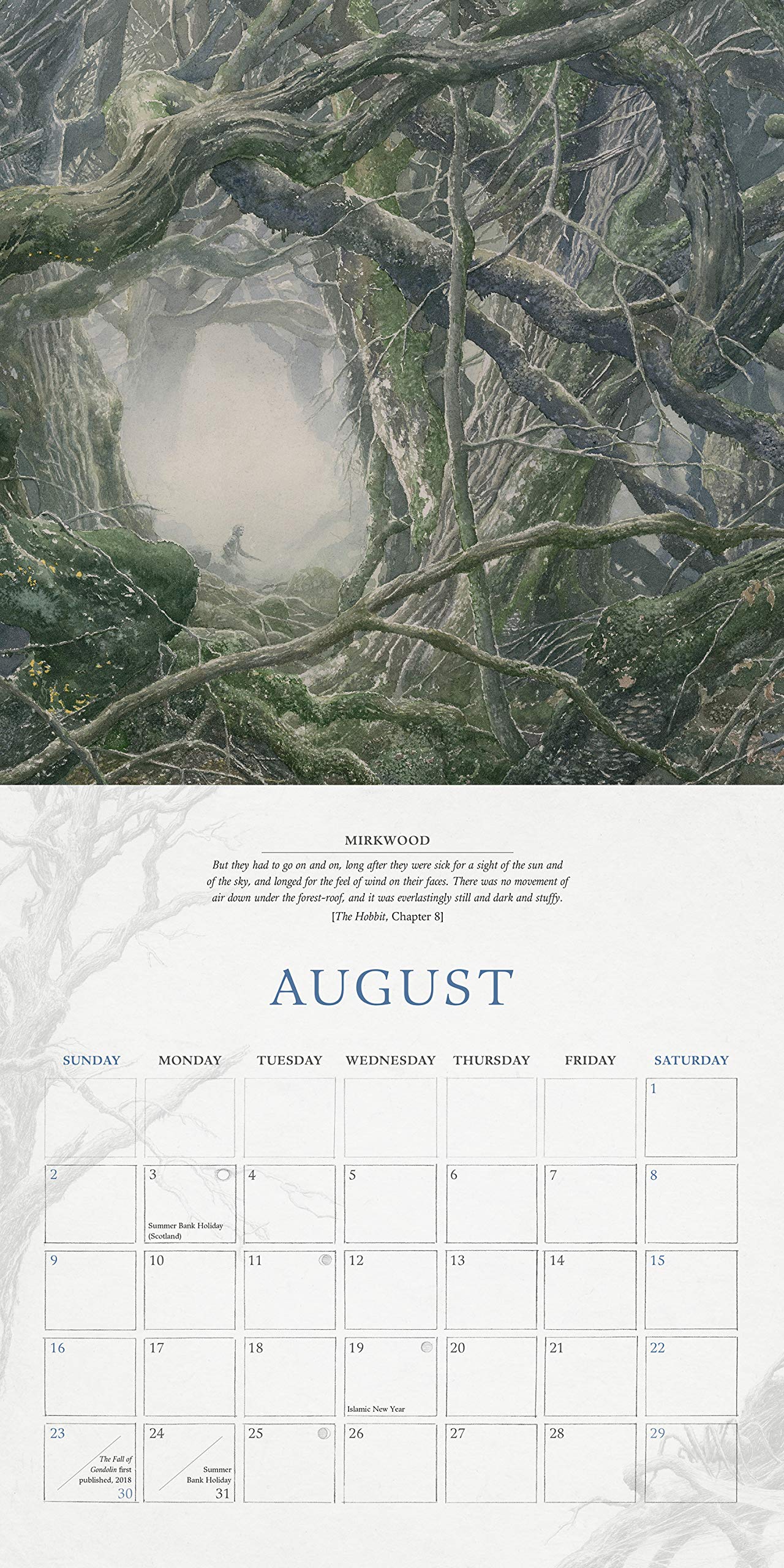 Calendar 2020 Tolkien Harper Collins