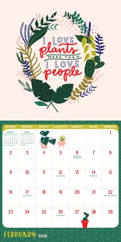 Mini Calendar 2020 - Crazy Plant Lady