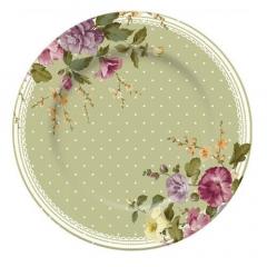 Farfurie portelan - Katie Alice Highland Fling Green Spot Floral | Creative Tops