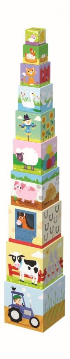 Joc - Cuburi de stivuit Ferma BigJigs