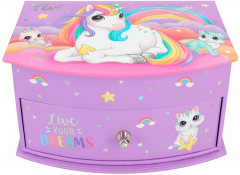 Cutie de bijuterii pentru copii - Unicorn