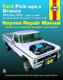 Coperta cărții Ford Pick-ups and Bronco 2 and 4 W.D. 1973-79 Six Cylinder In-line and V8 Models Owner's Workshop Manual
