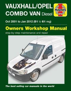 Coperta cărții Vauxhall/Opel Combo Diesel Van Owners Workshop Manual 2001-2012