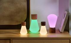 Lampa - Mini - Pentagon Desk Bulb - White Ash