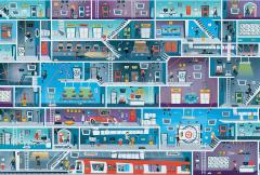 Puzzle 300 piese -  Usborne Book and Jigsaw Spy Maze