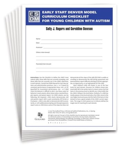 Early Start Denver Model Curriculum Checklist for Young Children with ...