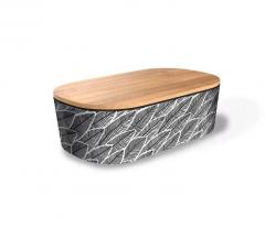 Cutie pentru pranz - Leaves Black & White