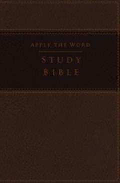 NKJV, Apply the Word Study Bible, Large Print, Imitation Leather, Brown, Indexed, Red Letter Edition