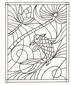 Zendoodle Color-by-Number: Stained Glass