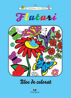 Hai sa coloram cu Nicol - Fluturi - Bloc de colorat