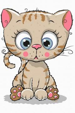 Set pictura pe numere - Pisicuta mirata