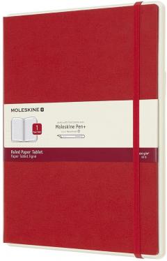 Carnet - Moleskine Pen - Ruled Paper Tablet - Red, X-Large, Hard Cover