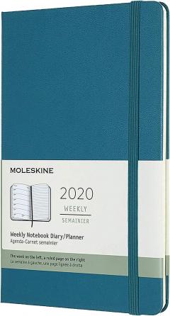 Agenda 2020 - Moleskine 12-Month Weekly Notebook Planner - Magnetic Green, Large, Hard cover