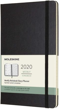 Agenda 2020 - Moleskine 12-Month Weekly Notebook Planner - Black, Large, Hard cover