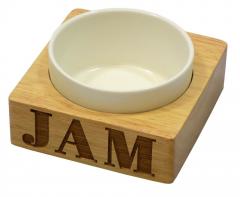 Bol - Jam carved wood ceramic bowl