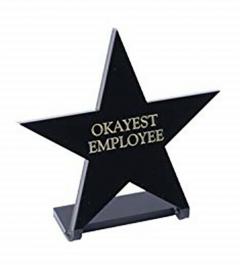 Semn de birou - Okayest employee star award