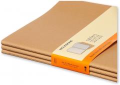 Set 3 caiete - Moleskine Cahier - Extra Large, Ruled - Kraft Brown