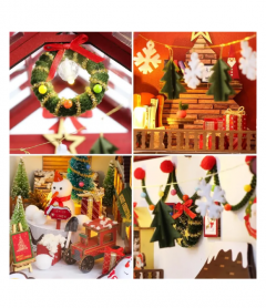 Puzzle 3D - Cotor de carte DIY - Craciun