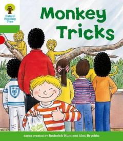 Coperta cărții Oxford Reading Tree: Level 2: Patterned Stories: Monkey Tricks