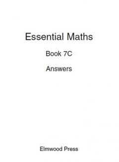 Coperta cărții Essential Maths Book 7c Answers