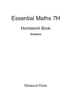 Coperta cărții Essential Maths 7H Homework Book Answers