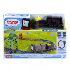 Set de joaca - Locomotiva motorizata - Cranky, cu accesorii