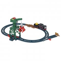 Set de joaca - Locomotiva motorizata - Cranky, cu accesorii