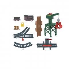 Set de joaca - Locomotiva motorizata - Cranky, cu accesorii