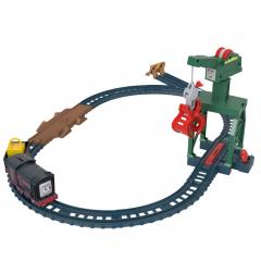 Set de joaca - Locomotiva motorizata - Cranky, cu accesorii