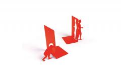 Set 2 suporturi laterale pentru carti - Evolution Red DOIY