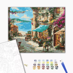 Set pictura pe numere - Town street under the sea