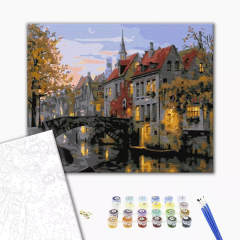 Set pictura pe numere - Twilight in the city