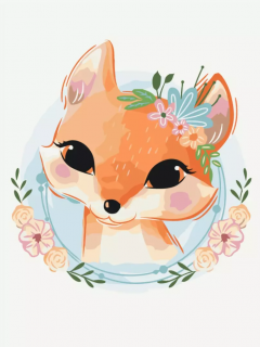 Set pictura pe numere - Fox sister