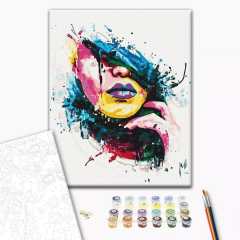 Set pictura pe numere - Colorful girl