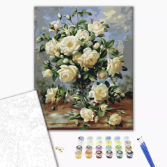 Set pictura pe numere - Cream still life