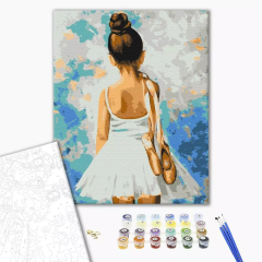 Set pictura pe numere - Mademoiselle with pointe shoes