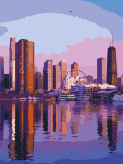 Set pictura pe numere - Metropolis at dawn