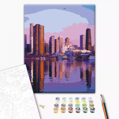 Set pictura pe numere - Metropolis at dawn