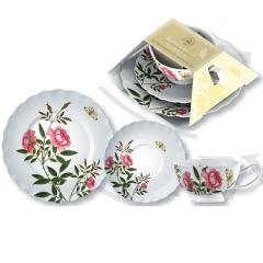 Set pentru pranz (ceasca cu farfurioara si farfurie) - Kew White Butterfly Creative Tops