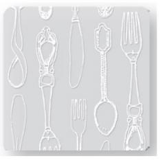 Suport pahar - Cutlery Glass Opulence Luxury Square Creative Tops