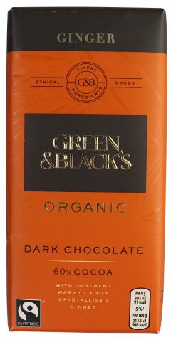 Ciocolata neagra organica cu ghimbir - Green & Black's
