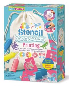 Kit creativ - KidzMaker - Imprimare cu sabloane pentru textile