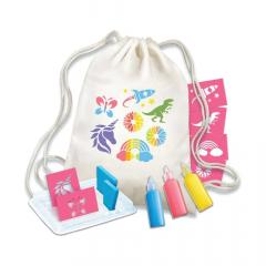 Kit creativ - KidzMaker - Imprimare cu sabloane pentru textile