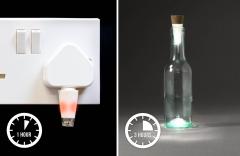 Lampa pentru sticle in forma de dop