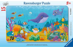 Puzzle 15 piese - Animalute marine