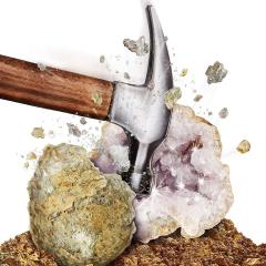 Kit educativ - Invata sa spargi o geoda